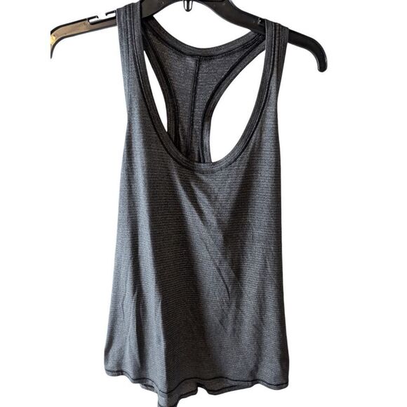 LULULEMON ATHLETICA Tie It Up Singlet In Heathered Black Size 6 - Picture 5 of 7